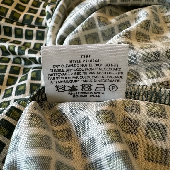 Tory Burch 100% Silk Green Blocks Dress Size Medium - Picture 7 of 8